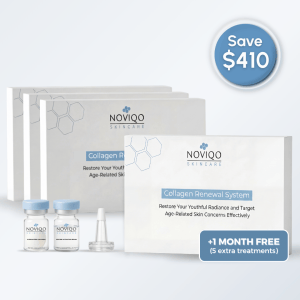 4x - sub Noviqo™ – Anti-Wrinkle Nano-Silk Collagen Renewal System (3+1-Month Supply)